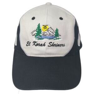 Head Start Baseball Cap Black White OS Flame Shriners Hat Slideback Embroidered